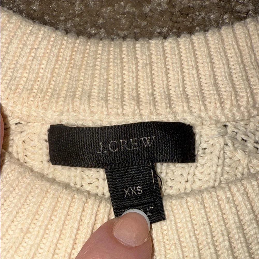 J. Crew Cream Button-Accent Sweater - size XXS. E